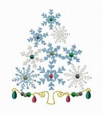 MASCHINENSTICKMOTIVE USB - WINTER JEWELS COLLECTION 4X4 5X7 WEIHNACHTEN SCHNEEFLOCKE