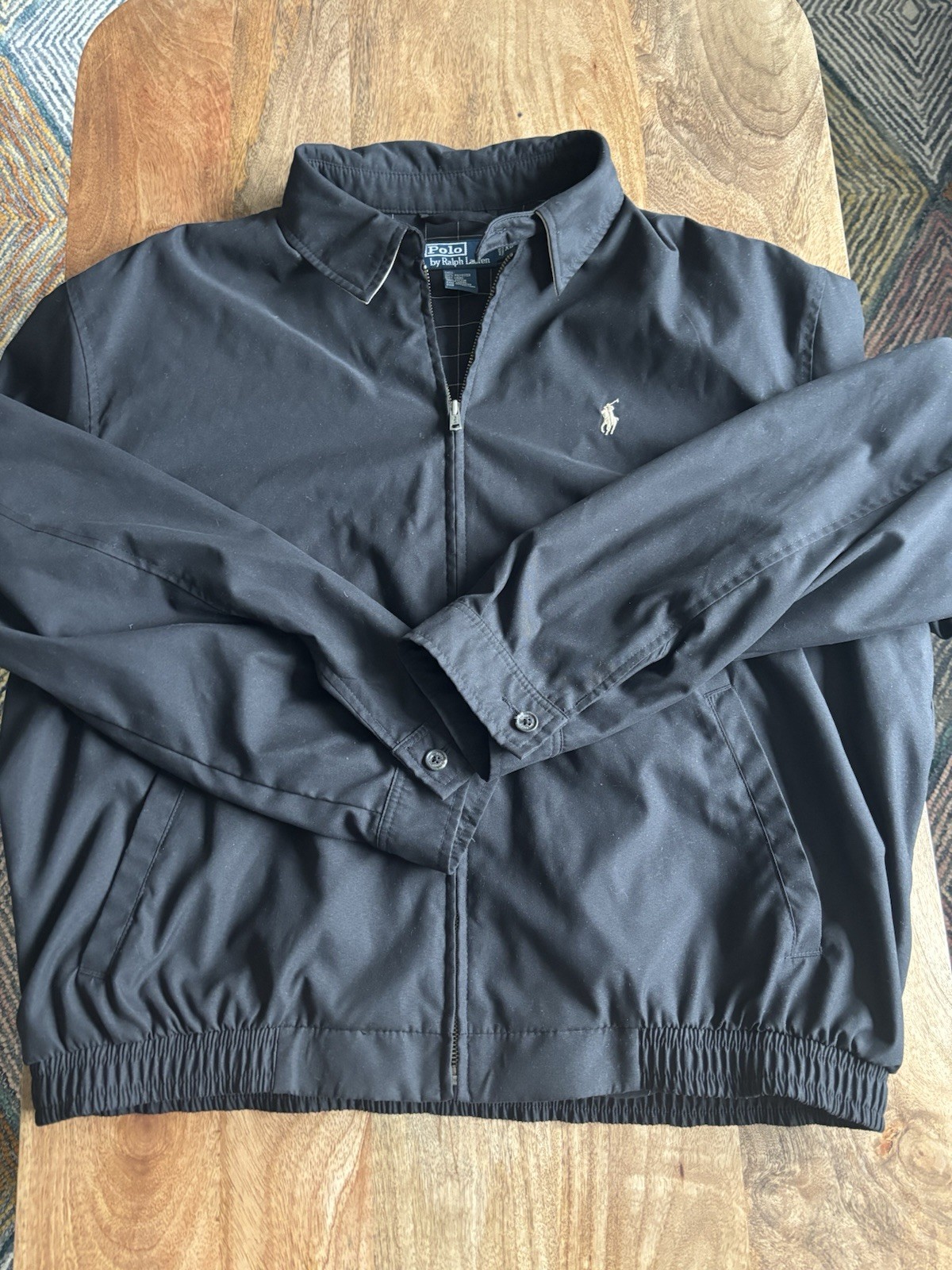 Vintage Polo Black Zip Up Jacket Size X-Large