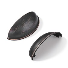 10 Pack 3" Drawer Pulls Oil Rubbed Bronze Cabinet Cup Pulls Knobs Center