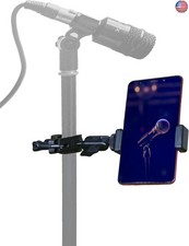 Phone Holder for Mic Stand Clamp for Music Microphone Stand Smartphone Mount