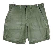 American Eagle pantaloncino uomo 34 verde oliva utility cotone stile militare casual