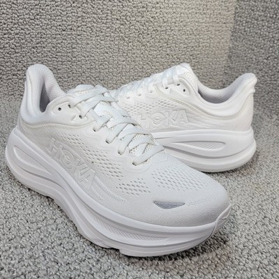 Hoka One One Bondi 9 Men s US Size 8D White Running Shoes 1162011 WWH