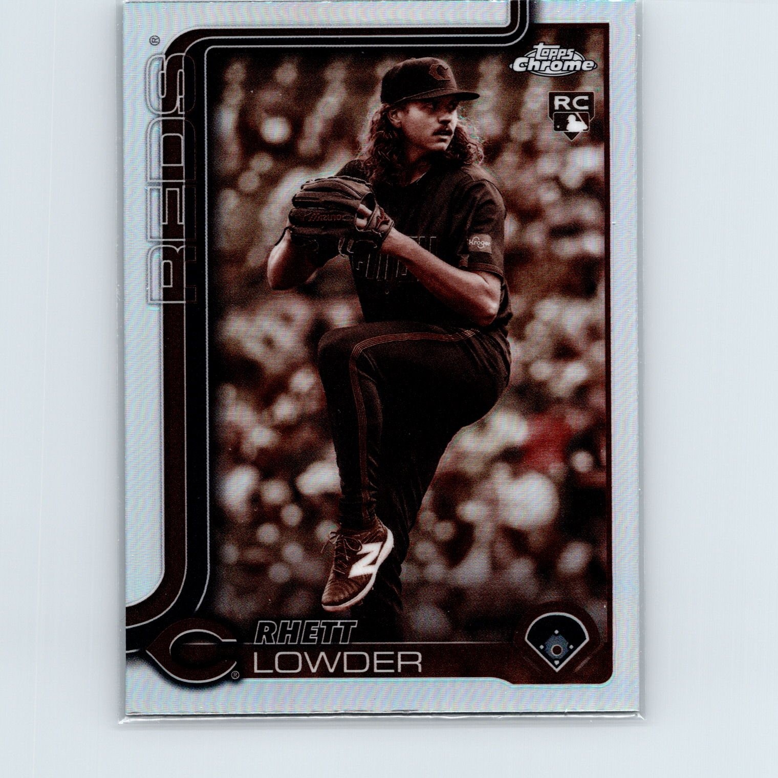 2025 Topps Chrome Rhett Lowder Rookie #147 Sepia Refractors Cincinnati Reds