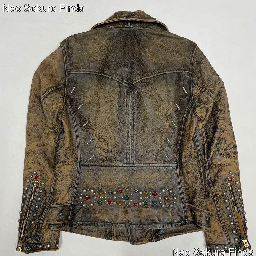 DOUBLE RL Ralph Lauren RRL Leather Biker Jacket Limited