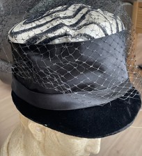 2 Vintage Union Made Fancy Velvet Hats M