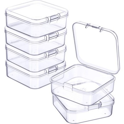 Mini Plastic Clear Beads Storage Containers Box for Collecting Small Items