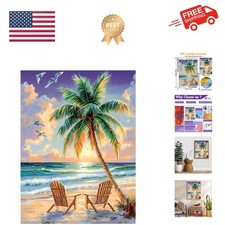 Beach Diamond Painting Kits for Adults- Beach Diamond Art Kits for Adults, La...