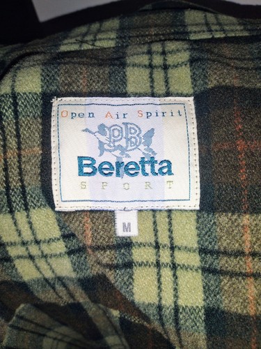 Vintage Beretta Open Air Spirit Beretta Sport Hunting Shooting Pockets Shirt M - Picture 7 of 9