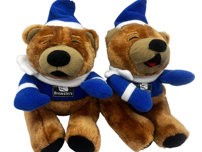 Brewster Bär Stofftier Vintage Sammlerstücke Plüsch Konvolut blau top 