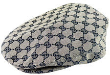 GUCCI Blue GG Monogram Canvas Flat Newsboy Ca...