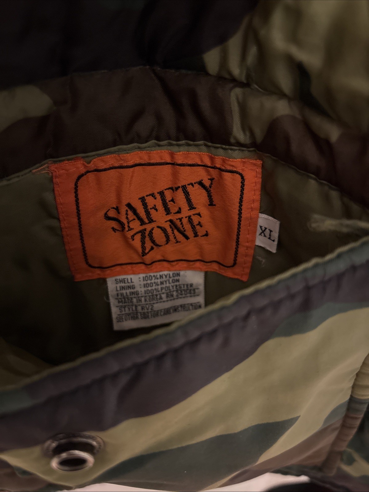 Vintage Safety Zone Vest Mens Size XL Camo Reversible Safety Orange Hunting image 3