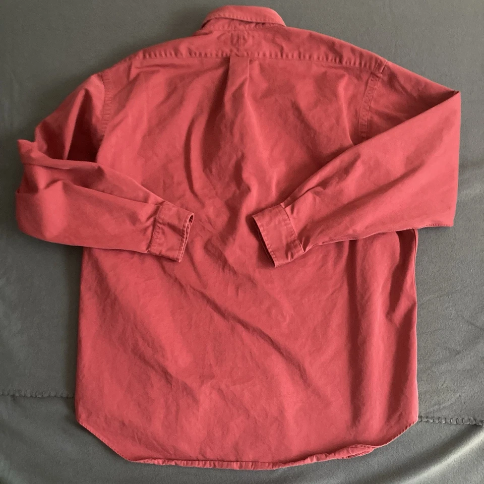 Camisa masculina Ralph Lauren grande vermelha Blake Oxford botão para baixo manga longa logotipo pônei - Imagem 3 de 4