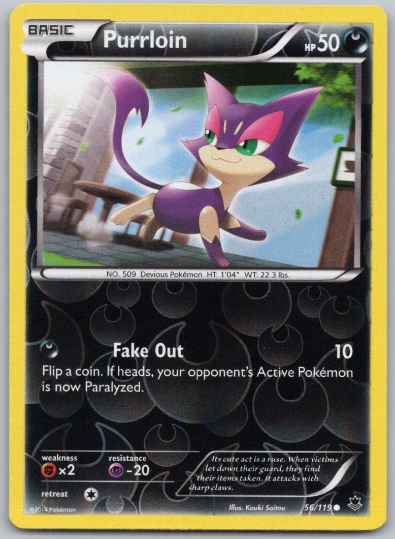 Purrloin 56/119 NM/M Reverse Holo Phantom Forces PHF