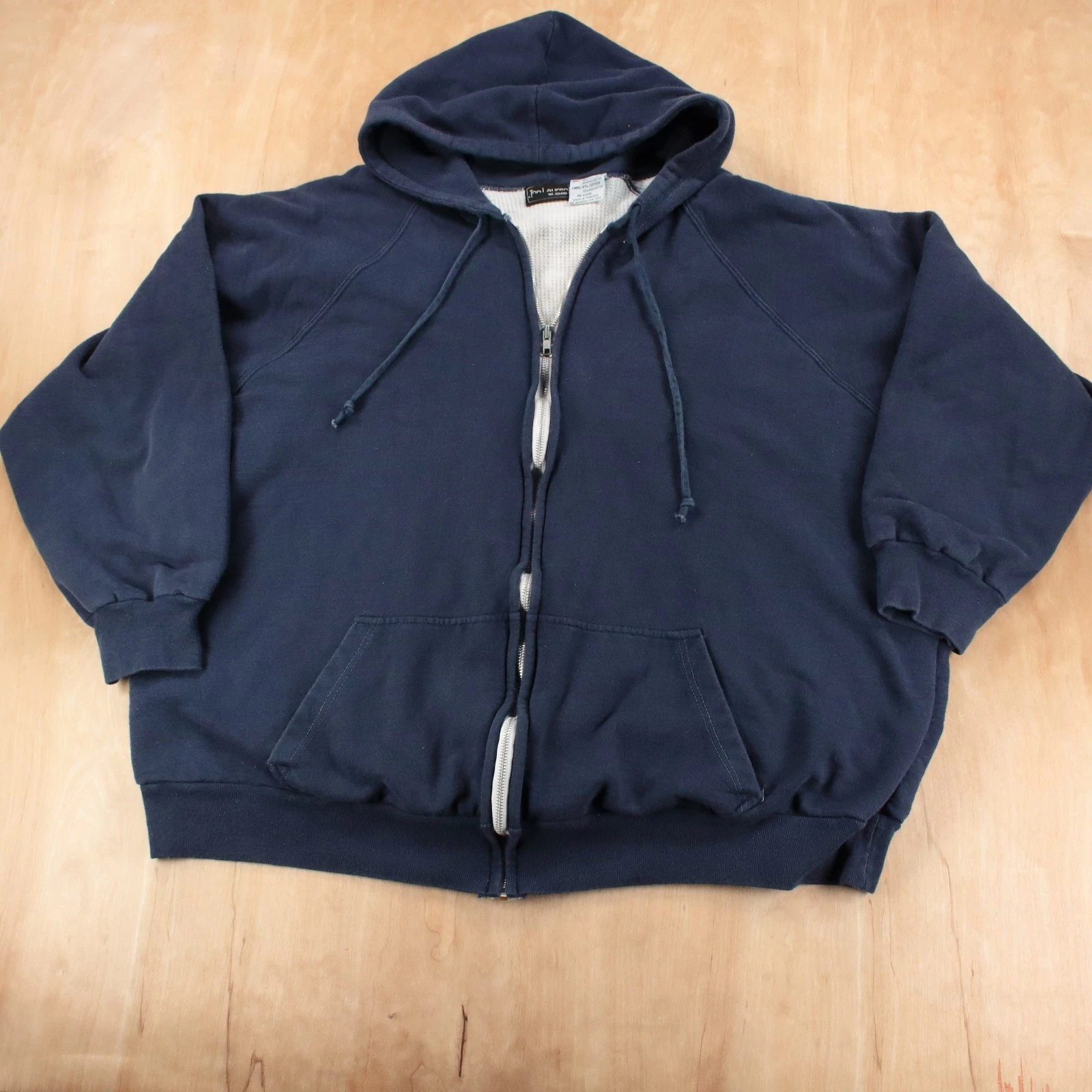 vtg 80s 90s JON LAUREN thermal waffle lined full zip work hoodie sweatshirt 3X
Opens in a new window