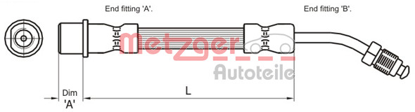 Bremsschlauch FüR Peugeot 407 SW 2.0 Hdi 135 508 CitroëN C5 III Break C6-image