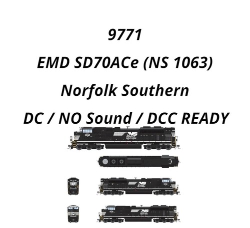 Broadway Limited 9771 EMD SD70ACE DC/DCC READY Norfolk Southern NS 1063 | Condition: New