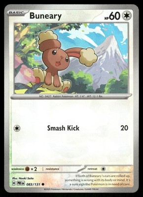 Buneary (Poke Ball Pattern) Holo Common SV: Prismatic Evolutions 083/131 NM