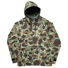 VTG 80s Gore-Tex Duck Camo Parka Jacket Mens M Full Zip Hunting With Hood USA