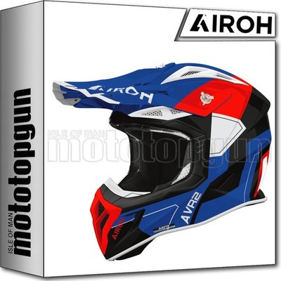 AIROH OFF-ROAD MOTORCYCLE HELMET AVIATOR ACE 2 AV22S55 SHIELD GLOSS RED S