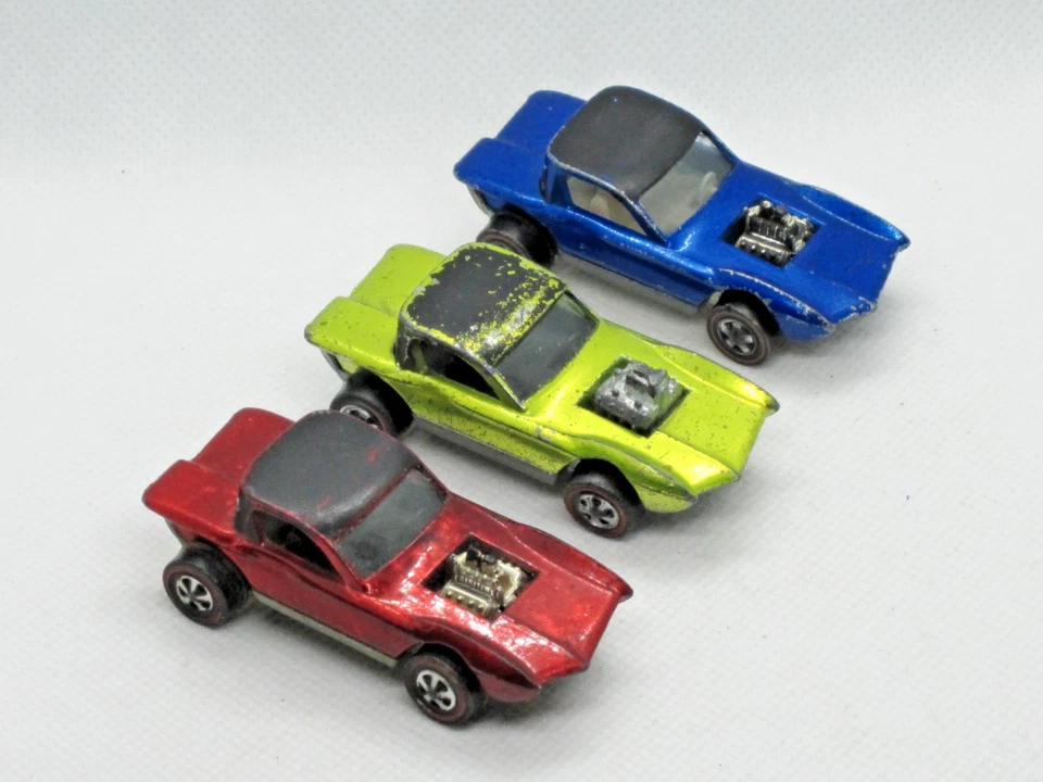 Redline Hot Wheels - Python Lot of 3 - US Antifreeze, Blue, Red - Image 2 of 4