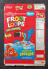 2002 Kelloggs Froot Loops Finding Nemo Cereal...