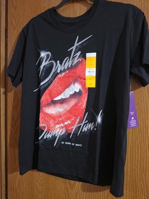 Bratz Jump Him! 25 Years Men's Graphic Print T-Shirt Black L Crew Neck SS