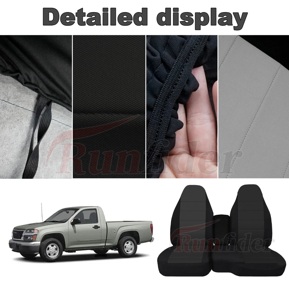 runfide Front 60/40 Split Bench Seat Cover For Chevy Colorado GMC Canyon 04-11 Foto 3 de 4