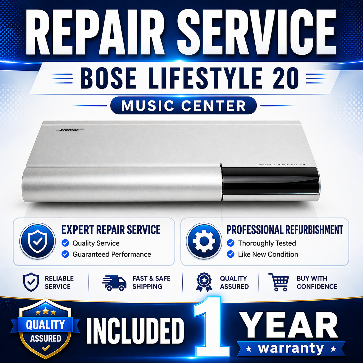 REPAIR SERVICE - BOSE LIFESTYLE 20 MUSIC CENTER