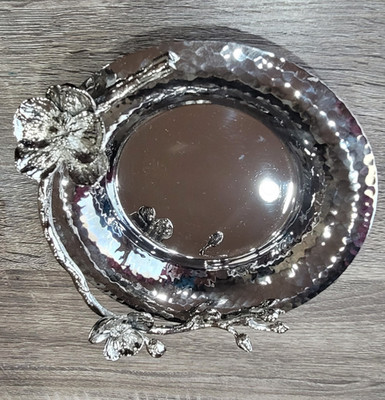 Michael Aram White Orchid Wine Coaster 111803 Silver/Black. Comes in box. 