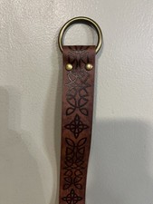 Renaissance Celtic Belt Festival Gear Medieval Viking Vegvisir Brown Black