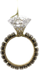Holiday Shiny Diamond Ring Ornament Home Decor