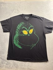 Dr. Seuss Grinch T-Shirt XL Black Hybrid Apparel How the Grinch Stole Christmas