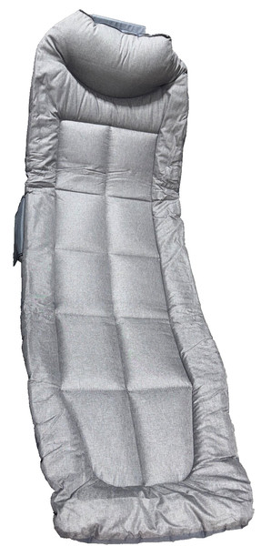 Cama Plegable Reclinable Jardín Tumbona Individual Oficina Almuerzo Gris Ajustable