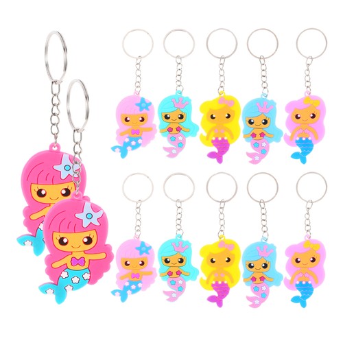 12pcs Mermaid Key Chains Key Rings Silicone DIY Accessories for Handbags Boys - Picture 11 of 12