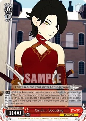 Cinder: Scouting - RWBY/WX03-055 - U Near Mint Weiss Schwarz RWBY