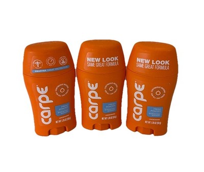 LOT OF 3 Carpe   Antiperspirant Underarm Lotion   FRESH POWDER 1.76 oz/ 50g