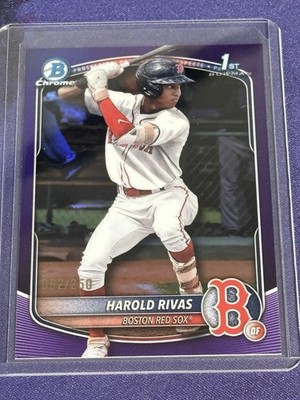 2025 Bowman Chrome Harold Rivas Purple Refractor /250