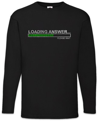 Loading Answer Langarm T-Shirt Fun Binary Code Binär World Informatiker