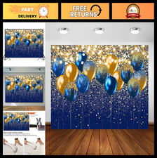 Royal Blue Glitter Backdrop 7x5ft for Birthday, Wedding, Prom, Graduation Photos