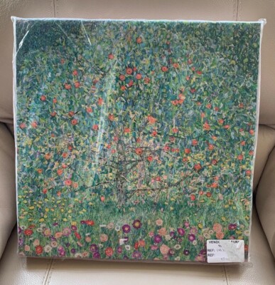Gustav Klimt Wandbild ''Apfelbaum'' auf Leinwand 40 cm x 40 cm (neu)