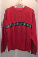 Vintage Red XL Heavyweight Nautica Men  s Sweater Embroidered