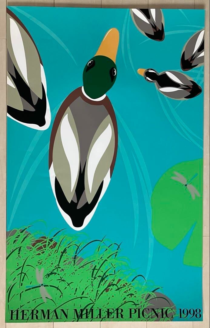 超高品質で人気の Herman Miller Stanton Kathy 1998 Picnic Summer Ducks Poster その他