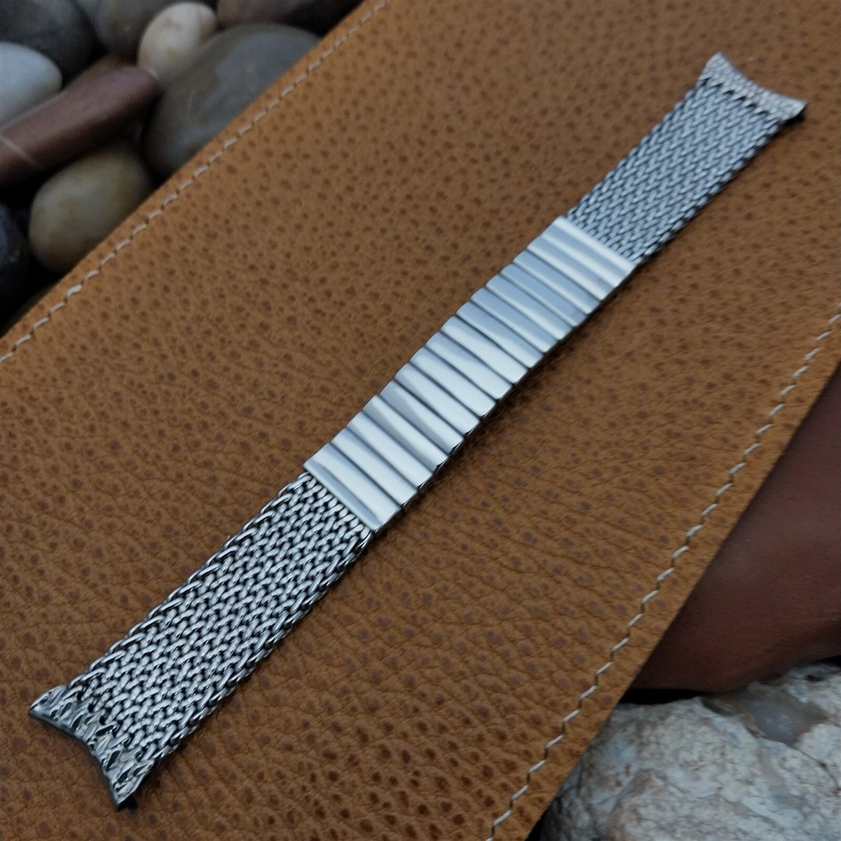 19mm JB Champion USA Stainless Steel Mesh nos 1960s Vintage 19mm JB Champion USA Stainless Steel Mesh nos 1960s Vintage