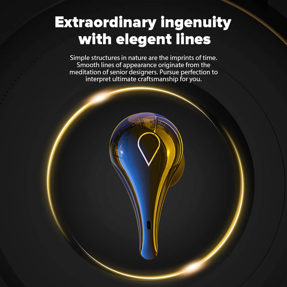 True Wireless Earbuds Bluetooth 5.0 Waterproof Headset Headphones With Mic Case - Image 4 of 4