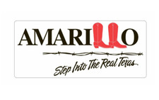 12" amarillo texas bumper sticker decal usa made