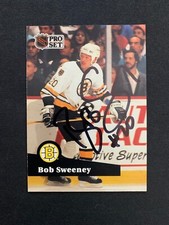 BOB SWEENEY BRUINS AUTOGRAPH AUTO 91-92 PRO SET #6 *11766