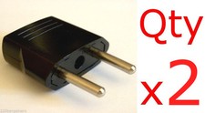 2pk N American US USA to EU European Adapter Plug Charger Converter
