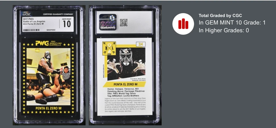 Penta El Zero M 2017 PWG BOLA NO24 дебютант RC CGC 10 Gem как новая POP 1 - Изображение 3 из 4