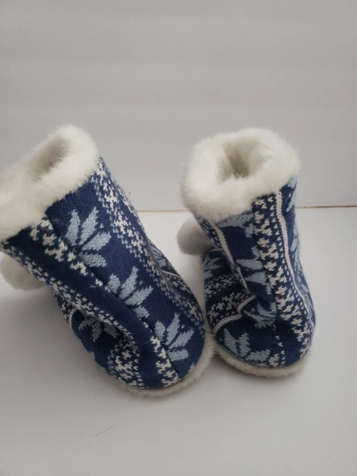 ZAPATILLAS DE PUNTO DE TELA SOFIA CON ALMAS DE GOMA ADOLESCENTES MUJER Talla 10 Azul Usadas Foto 4 de 4