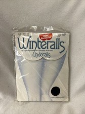Vtg Underalls Winteralls Cozy Pantyhose  Panties Navy Queensize Style 380 NEW 
